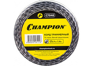 Леска CHAMPION Tri-twist витой треугольник 2,7мм х 15м (C7046)