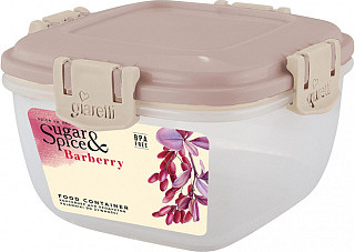 Контейнер для продуктов Sugar&Spice Barberry герметичный 1л квадратный латте