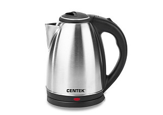 Чайник Centek CT-1068  (матовый) металл 2л, 2000W, хромированная вставка на крышке