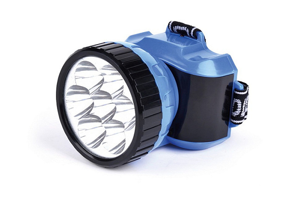 Фонарь SMARTBUY налобный аккумуляторный 7 LED синий (SBF-24-B)/120 (862)