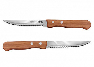 Нож для стейка LARA длина 10.1см.деревянная буковая ручка, (блистер) (LR05-36)