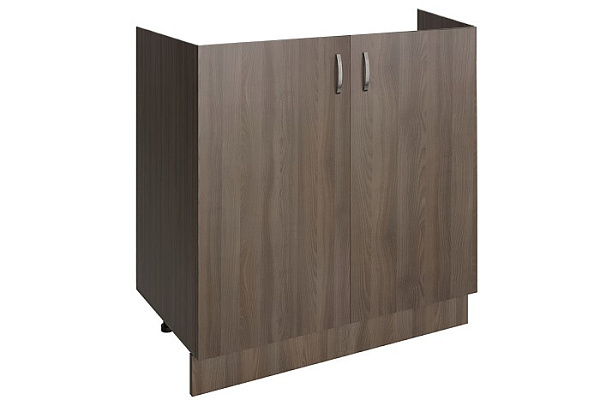 Тумба под мойку из нержавеющей стали 80 ЛДСП шимо/ясень темный (800х820х436мм)