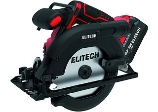 Пила дисковая аккум. ELITECH ПДА 2055БЛ (20В, 1х4Ач, ELP, ф165мм, рез 57мм, 4500об/м) (E2206.030.01)