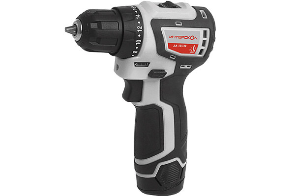 Дрель-шуруповерт МиниМАКС ИНТЕРСКОЛ ДА-10/12В бесщет.(Li-ion, кейс, 2 аккум. х2Ач) 687.2.2.70