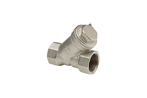 Фильтр латунный/никелированный косой AQUALINK ДУ15 (1/2) Г/Г (1324) (120/10)