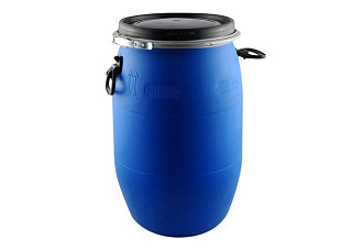 Бочка пластмас. 220л.синяя,крышка (2сорт)