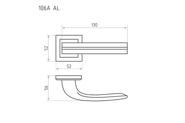 Ручка Нора-М AL 106К белый (043)