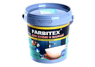 Краска акриловая FARBITEX для кухни и ванной (1,1кг) 