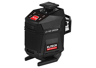 Лазерный нивелир ELITECH HD LN 16D GREEN (25м, 0,4кг, гор2х360/верт2х360 зелен. луч, кейс+ак, пульт)