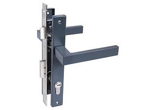 Замок врезной с/руч СТАНДАРТ 8520.01.7016 серый антрацит, ключ-ключ (20) (185)