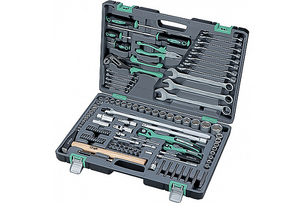 Набор STELS слесарно-монтажный,1/2, 1/4 CrV, S2  119 предметов, пр-во Тайвань (14112)