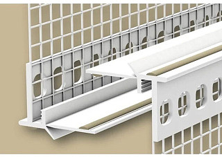 ЕвроПрофиль примыкающий оконный Идеал 001 Белый (6мм.х2,5м) с сеткой 100мм