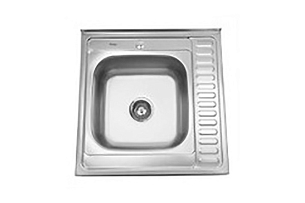 Мойка нерж 600х600х160мм т.0,6 бол.сиф. (+сифон) левая