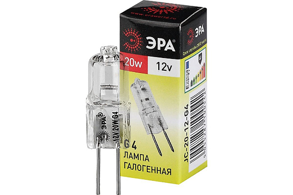 Лампа галогенная ERA JC-20W-12V G4 12V 20W (0542)