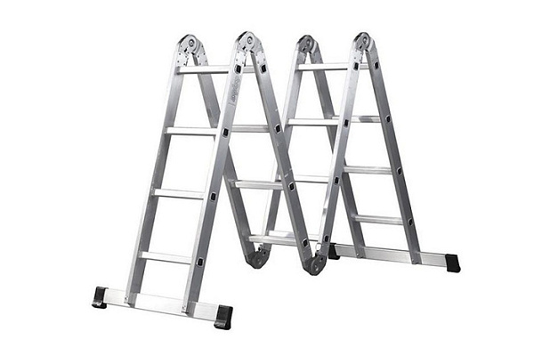 Лестница-трансформер алюминиевая УФУК 4х4 h=1,27/2,23/4,56м до 150кг