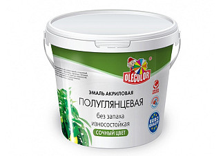 Эмаль акриловая OLECOLOR полуглянцевая белый (0,8кг)