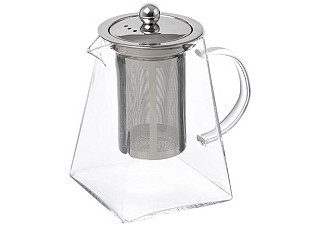 Чайник заварочный AROMA, объем 1 л, из боросиликатного стекла конусообразной формы арт.105039