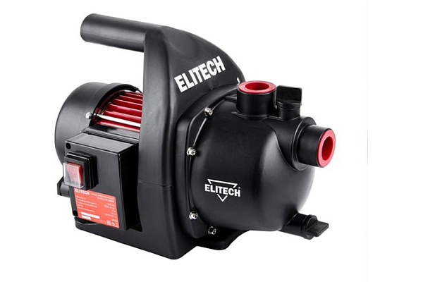 Насос поверхностный ELITECH НП 1000П (Пластик,1000Вт,Напор-42м,Глубина-8м, 4,4бар, 53л/м)