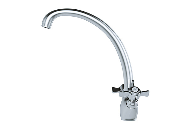 Смеситель для кухни MIXLINE ML30-031 Classic (Латунь,Длина излива 21,см,Кран-букса 1/2")