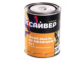 Грунт-эмаль по ржавчине ХВ 3 в 1 Сайвер черная (0,8кг)