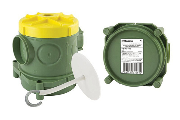 Коробка установочная TDM СП 82х80х90,5мм, крюк для люстры, гайка, для заливки в бетон, (1402-9402)*