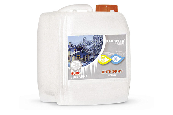 Добавка противоморозная FARBITEX ПРОФИ (концетрат) для бетона и строительных смесей (5,0л)
