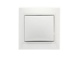 Выключатель Smartbuy "Венера" 1-клавишный 10А белый, керамика (SBE-01w-10-SW1-0-c) (391)