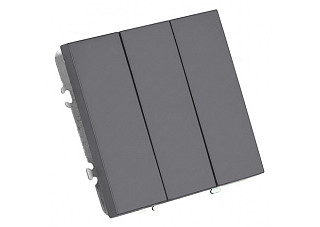 Выключатель Feron 3-клавишный (механизм) 250В 10А  Эмили RSW10-5108-10 платиново-серый  49948