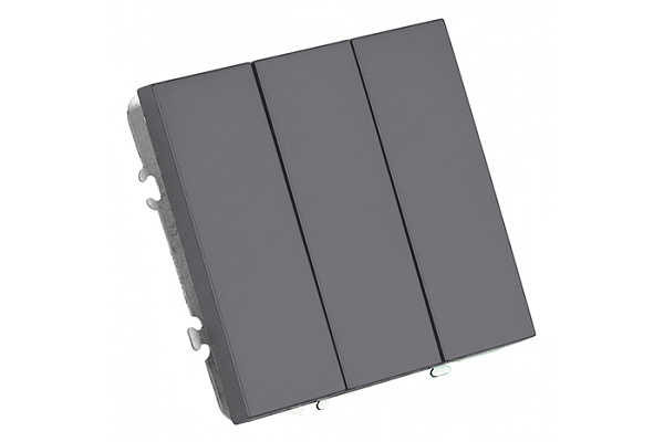 Выключатель Feron 3-клавишный (механизм) 250В 10А  Эмили RSW10-5108-10 платиново-серый  49948