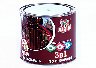 Грунт-эмаль по ржавчине OLECOLOR серый 7004 (2,0кг)