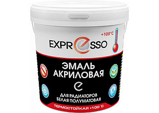 Эмаль акриловая ЛАКОВАР EXPRESSO для радиаторов, термостойкая, полуматовая (1кг)