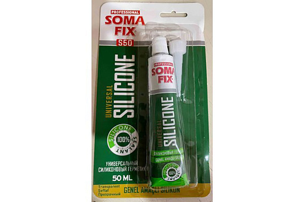 Герметик силиконовый SOMA FIX универсальный, прозрачный, 50мл, Турция S50 /36