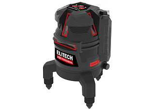 Лазерный нивелир ELITECH HD LN 5D GREEN (25м, 0,4кг, гор1/верт4 зелен. луч, кейс+ак, пульт)