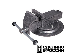 Тиски слесарные поворотные Калибр  ТПСН-100ИС (100мм, стальные)