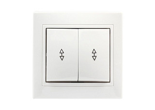 Выключатель SMARTBUY Венера проходной 2-клавишный 10А белый  (SBE-01w-10-SW22-0) (970)