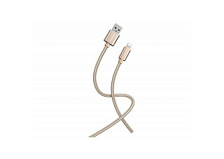 Кабель для зарядки и передачи данных SmartBuy S02 Lightning золотистый, 3 А, 1м (iK-512-S02g) (829)