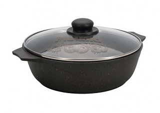Жаровня антиприг.покр. Гранит black г.Кукмор 3,0л (33802)