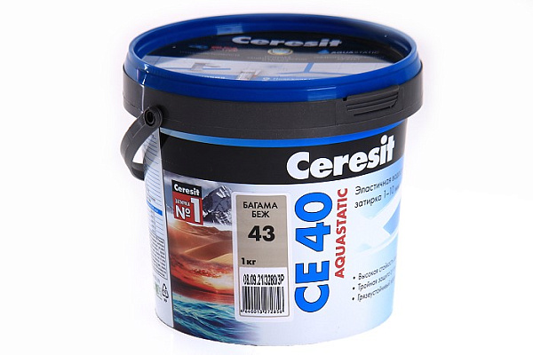 Затирка для швов ЦЕРЕЗИТ CЕ40/1 aquastatic багама 1кг 2780261