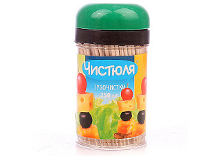 Зубочистки ЧИСТЮЛЯ  250 шт, ЗЧ003 / 50