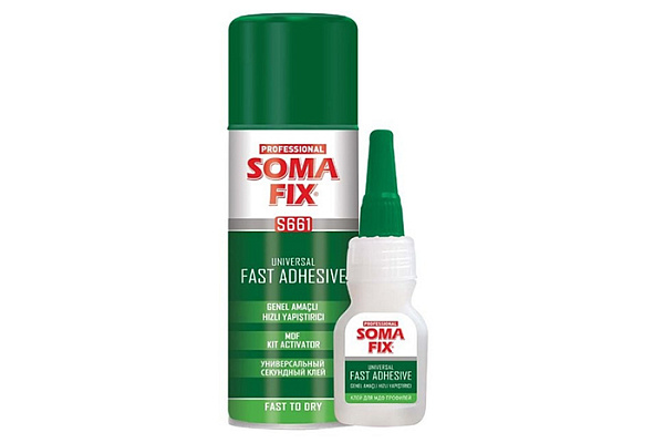 Активатор SOMA FIX (100мл + клей 25гр для МДФ профилей) Турция S661