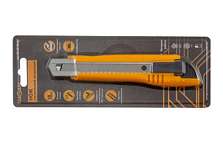 Нож строительный 18мм пластиковый с металлической направляющей NAGAN (арт. НГ-НС-18-017)
