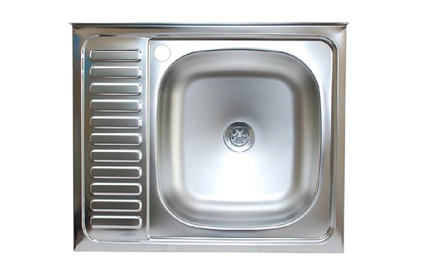 Мойка нерж 600х500х130мм т.0,4 (без сифона) правая Турция