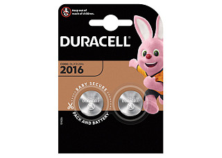 Элемент питания 02 DURACELL CR2016 3V BL2, упак 2шт (736)