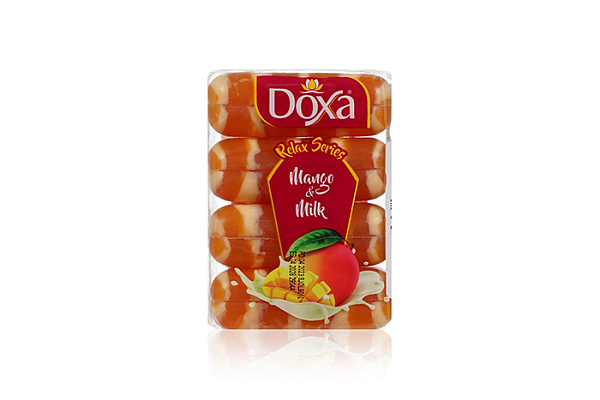 Мыло туалетное DOXA relax series mango&milk 4х75г 300г (268)