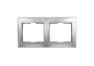 Рамка SMARTBUY Венера 2-местная горизонтальная серебро (SBE-01s-00-FR-2) (454)