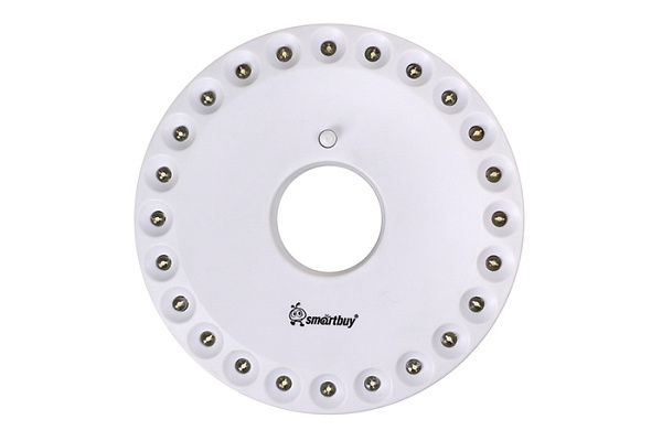 Фонарь SMARTBUY светодиодный с карабином для подвешивания 24 LED, белый (SBF-8253-W)/60 (941)