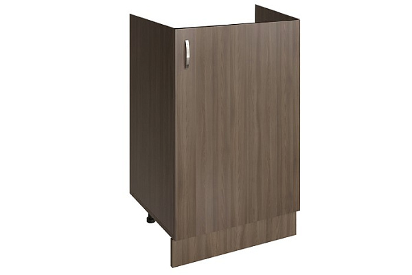 Тумба под мойку из нержавеющей стали 60 ЛДСП шимо/ясень темный (600х820х436мм)