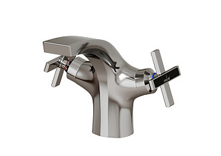 Смеситель для раковины MIXLINE ML37-04 Cross (Латунь,Длина излива 12см,кран-букса 1/2", п/г)