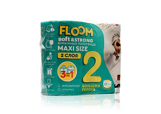Полотенца бумажные Floom 2-х слойные 3в1 2шт (794)