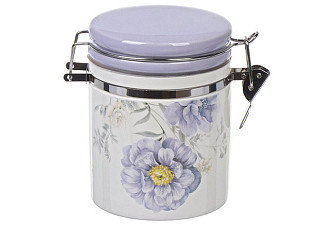 Банка для сыпучих продуктов, доломит, 0,35л, с крышкой, Daniks, Флорина (419431)
